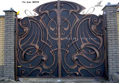 Brama metalowa secesja