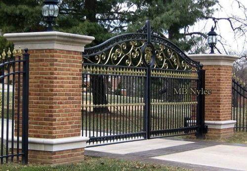 masywna ciężka brama kuta bp185 - kowalstwo artystyczne