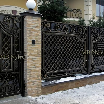 Ogrodzenie kute metalowe zasłaniające Ogrodzenie kute metalowe zasłaniające