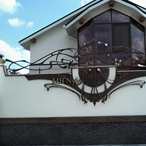 metalowe wjazdowe ogrodzenia kute