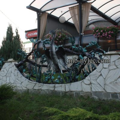 ogrodzenie metaloplastyka z czaplą ogrodzenie metaloplastyka z czaplą