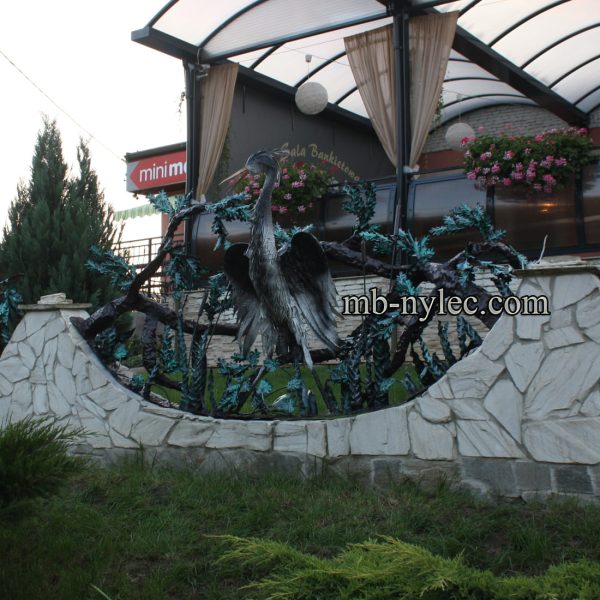 ogrodzenie metaloplastyka z czaplą ogrodzenie metaloplastyka z czaplą