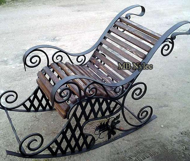 Fotel bujany kuty na biegunach mk63